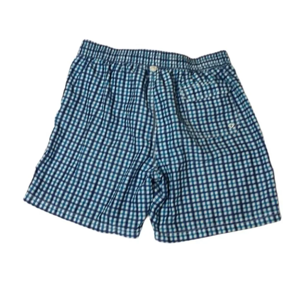 Caribbean Joe Plaid Swim Trunks